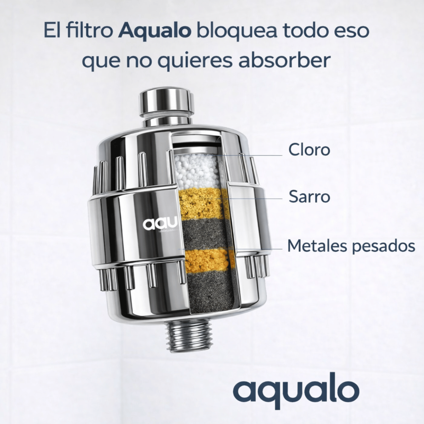 Filtro de Ducha Aqualo® – Agua más limpia en cada baño